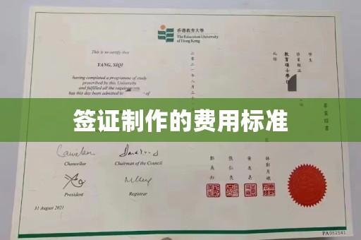 保山签证制作的费用标准