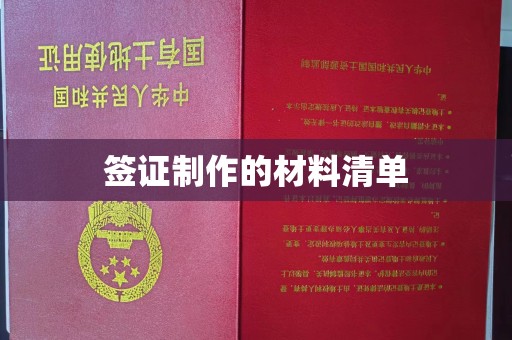 保山签证制作的材料清单